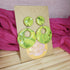 Green Swirly Glitter Polymer Clay Earrings