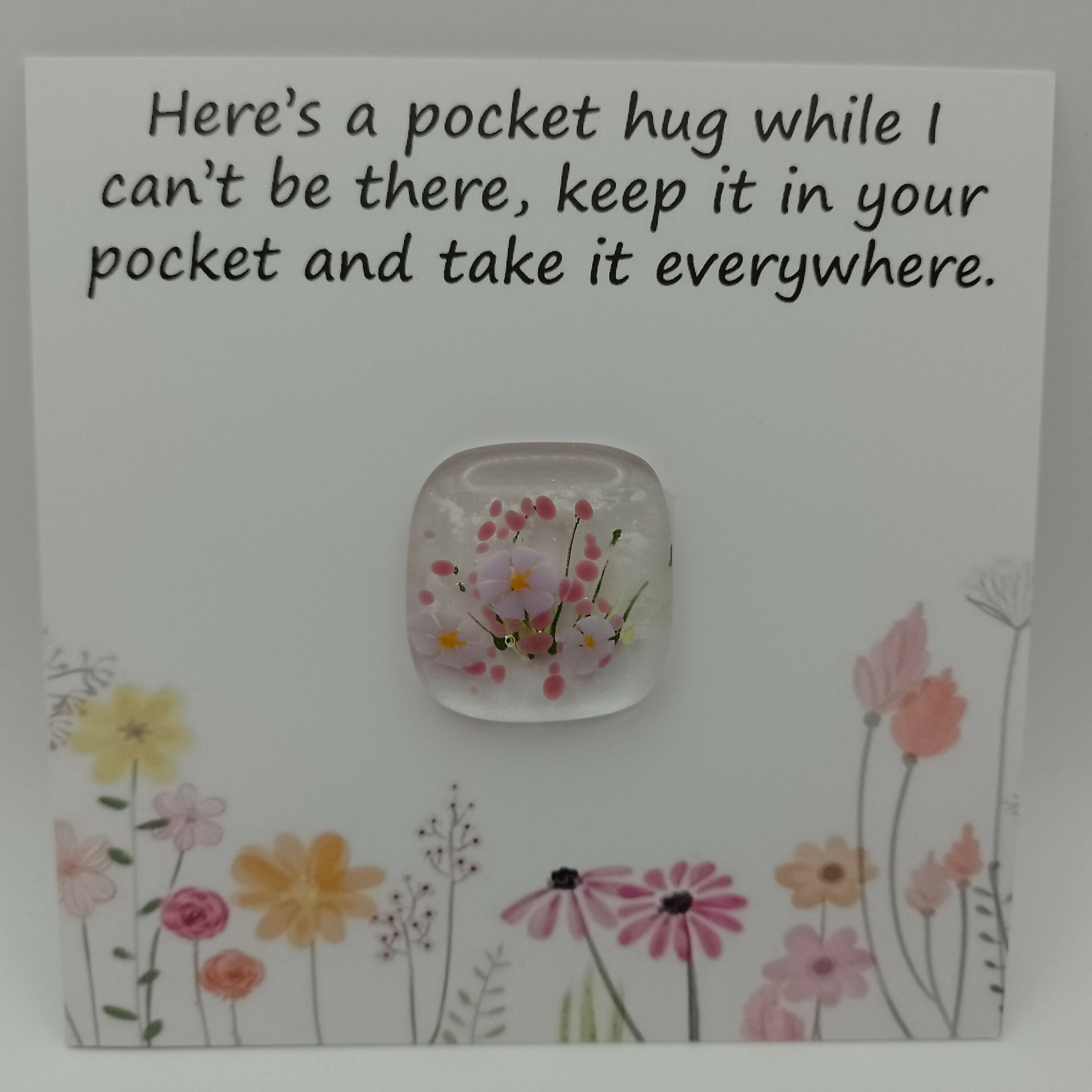 Fused Glass Pocket Hug Card