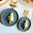 Polymer Clay Christmas Earrings / Handmade Festive Dangles / Xmas Jewellery