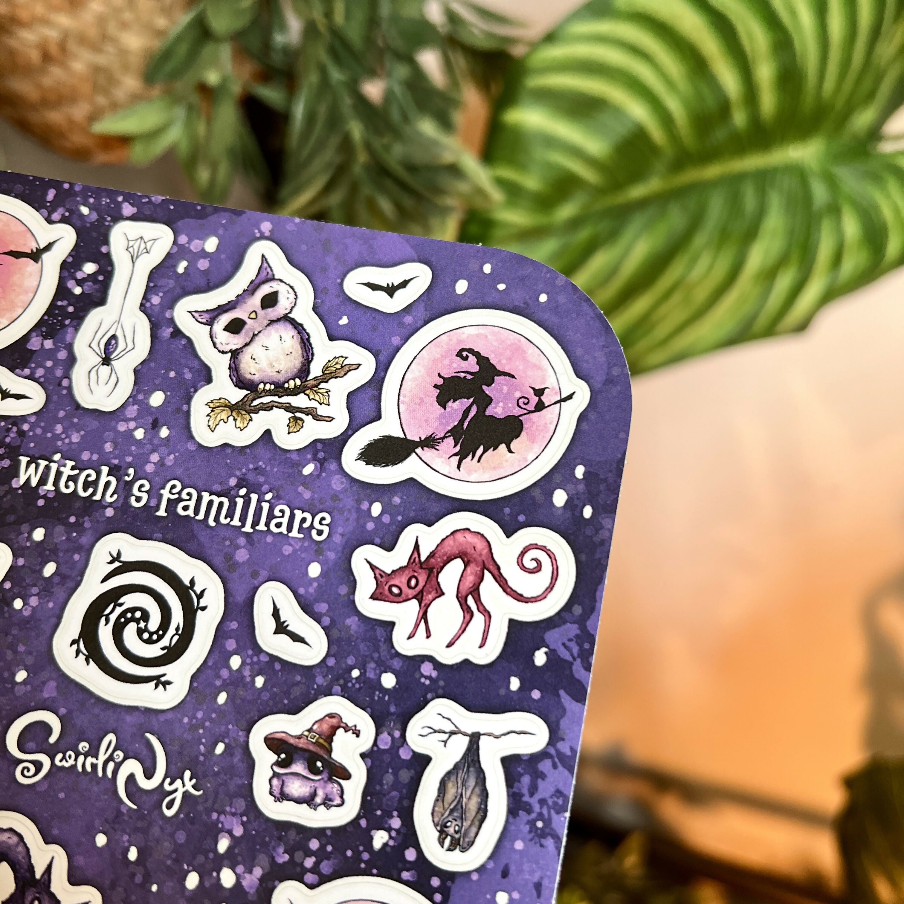 Witch's Familiars Purple Sticker Sheet