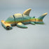 3D Printed SMALL: Articulated Sensory Fidget Animal friends Hammerhead Shark (Blue/Green/Beige & Grey) 9cm