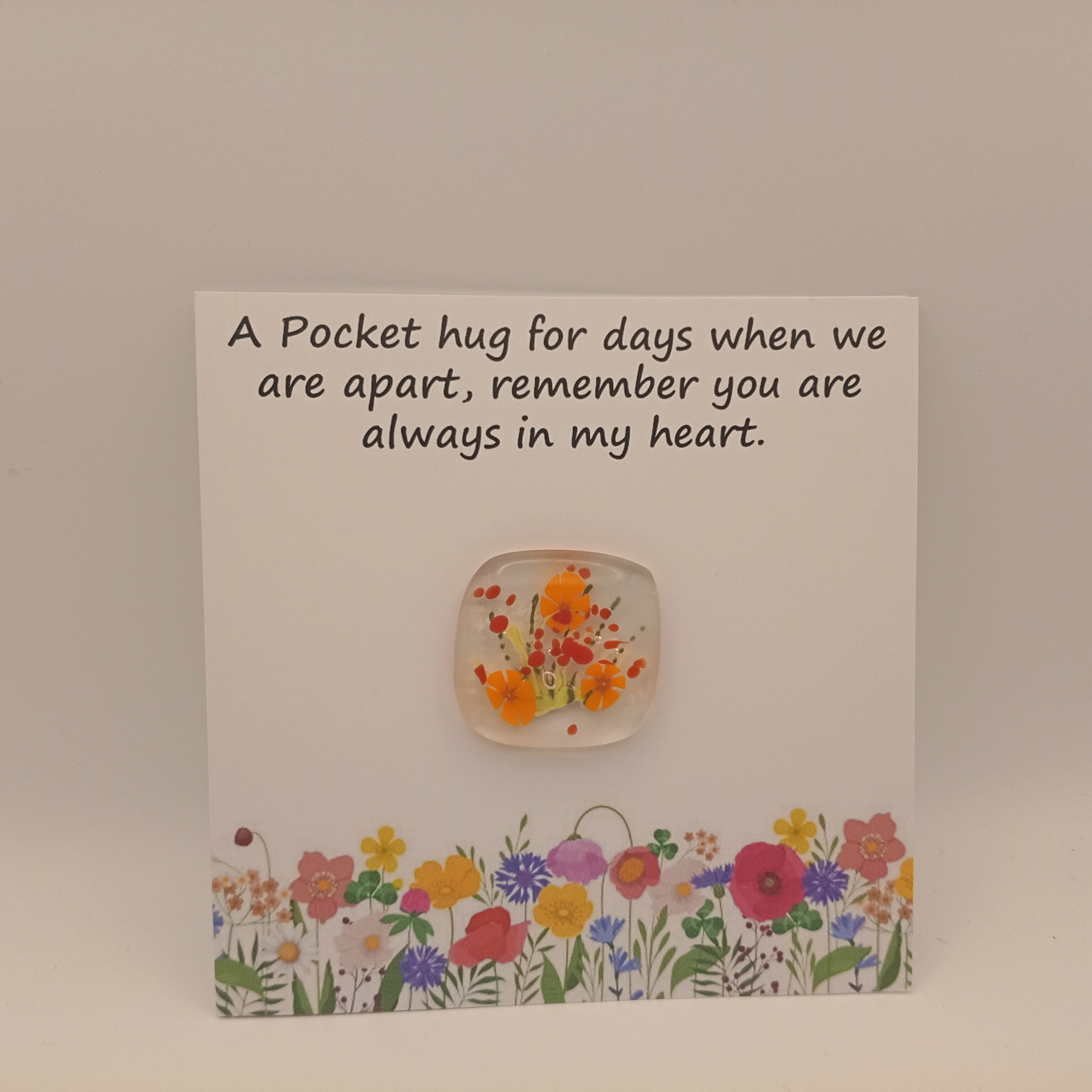Fused Glass Pocket Hug Card