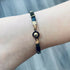 Japanese Tila Glass Bead Bracelet - Black & Gold
