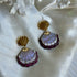 Multi layered scallop shell earrings with stud