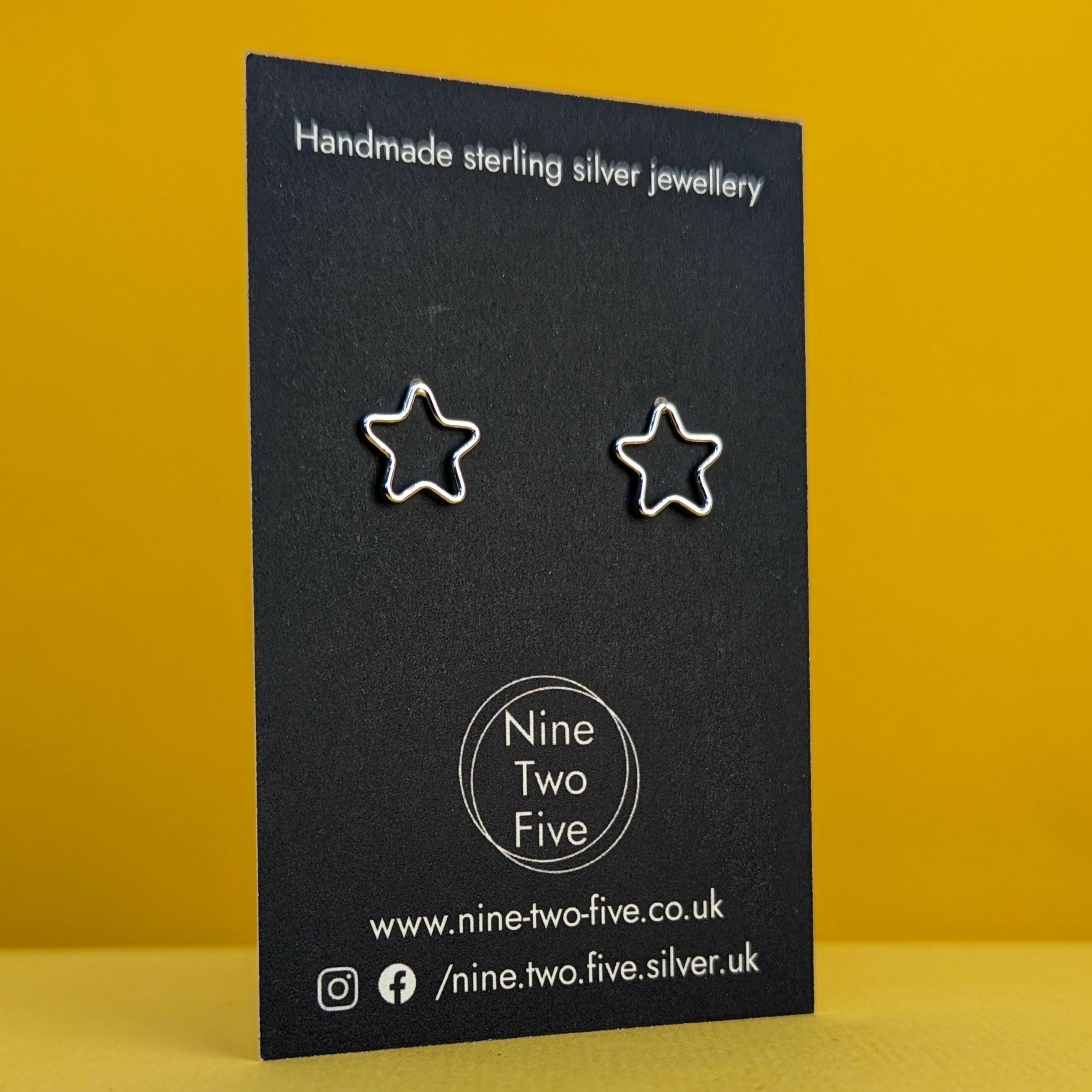 ‘Starlight’ Sterling Silver Small open Star Stud Earring