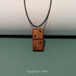 Handcrafted Domino-Inspired Wooden Pendant