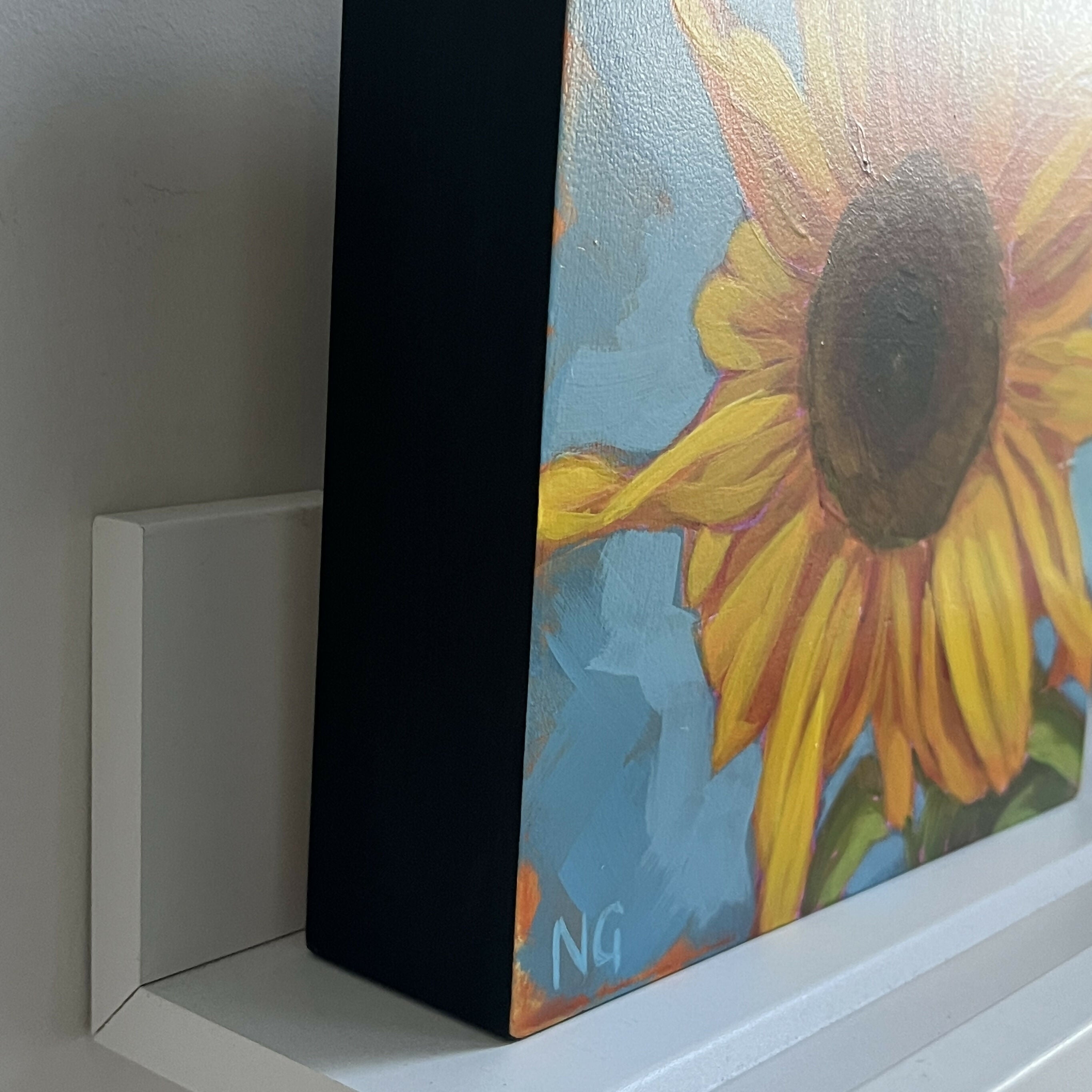Yellow Sunflower Floral - Original Acrylic Painting