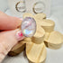 PINK MOONSTONE OVAL RING SIZE P 1/2