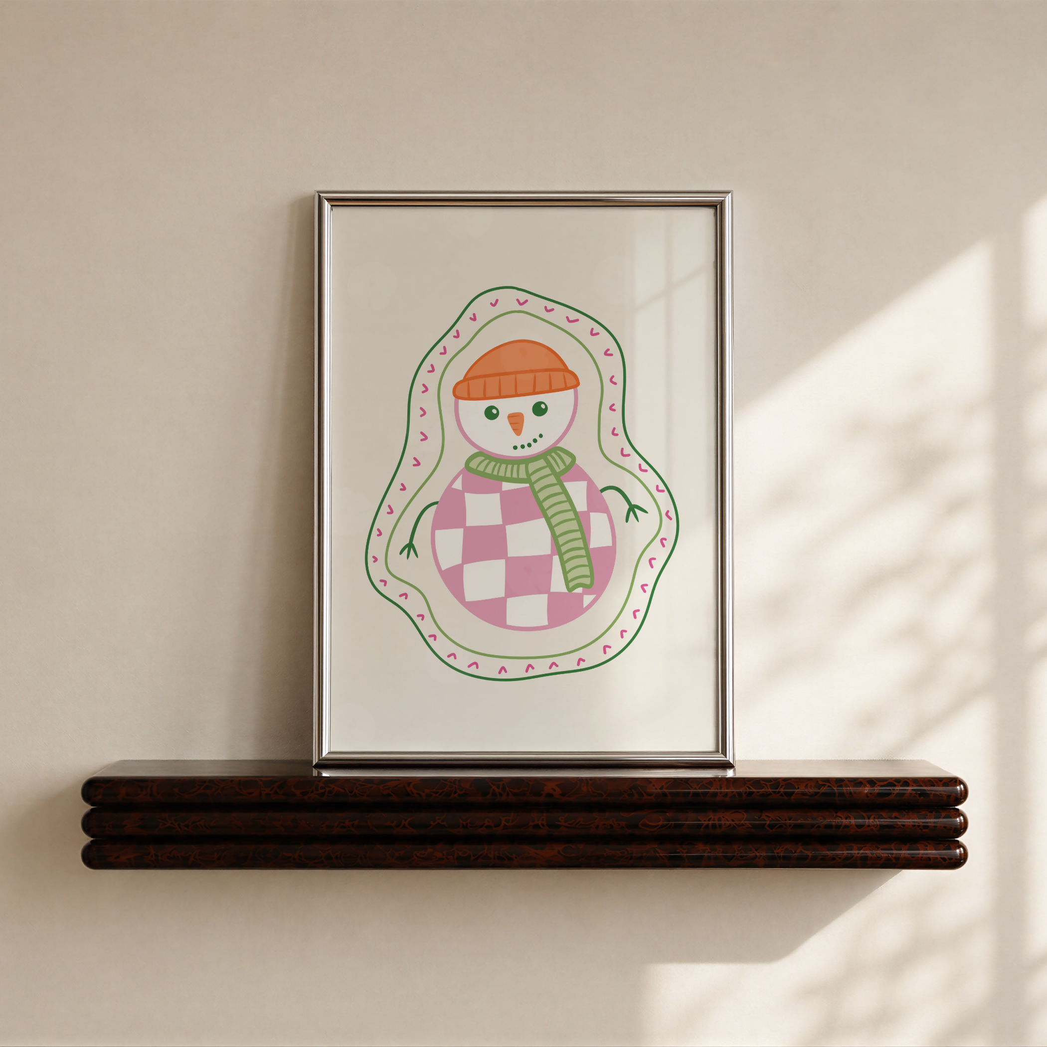 Snowman Festive Christmas Print
