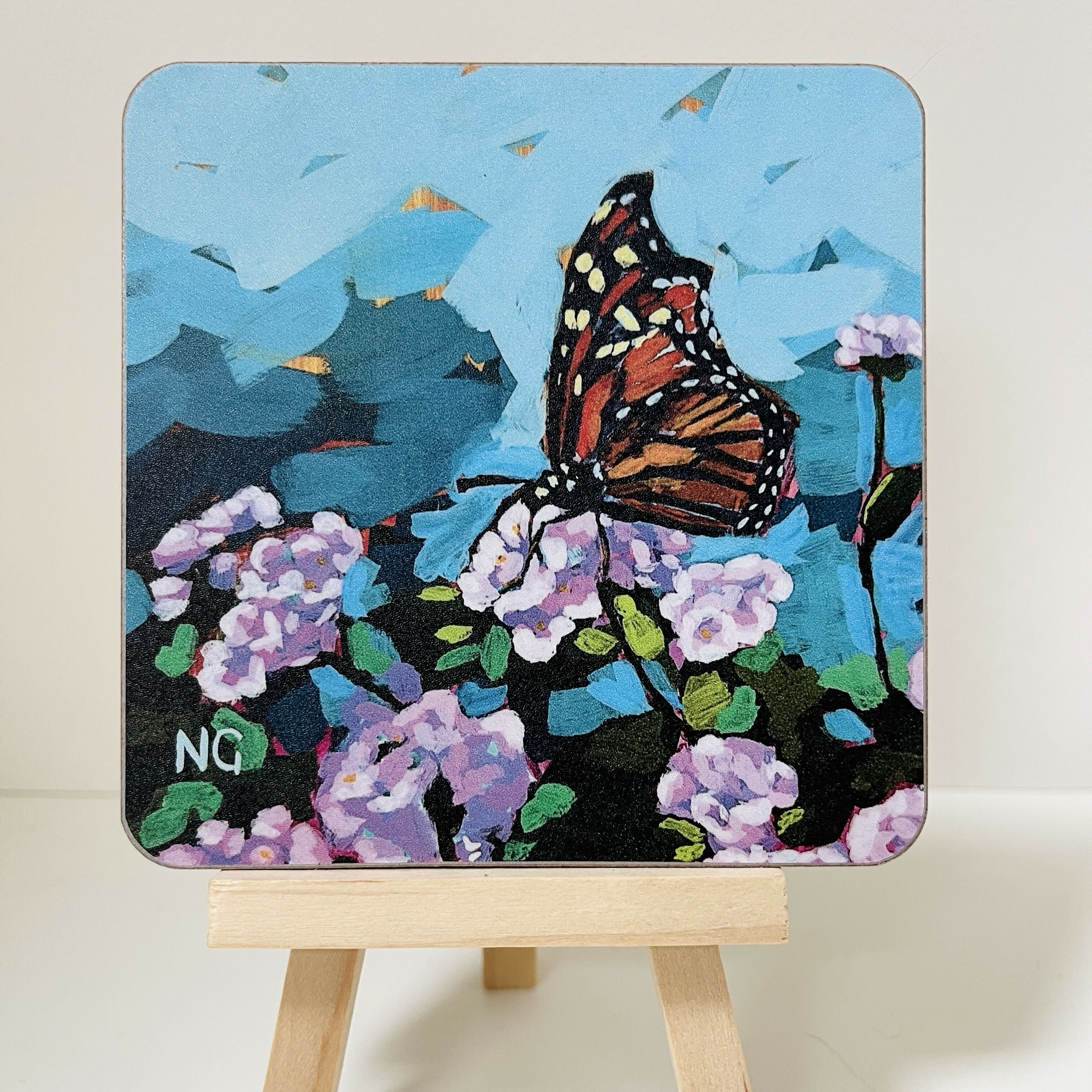Monarch Butterfly Floral - Coaster