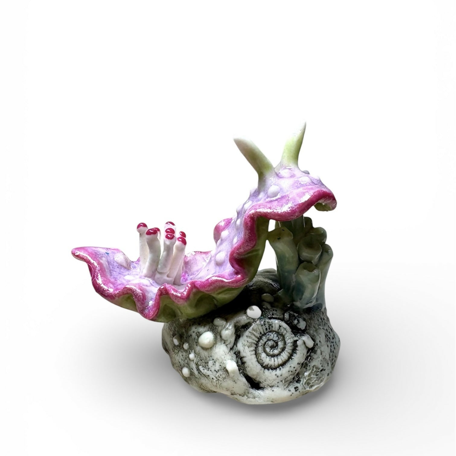 Pink Porcelain Sea Slug Sculpture