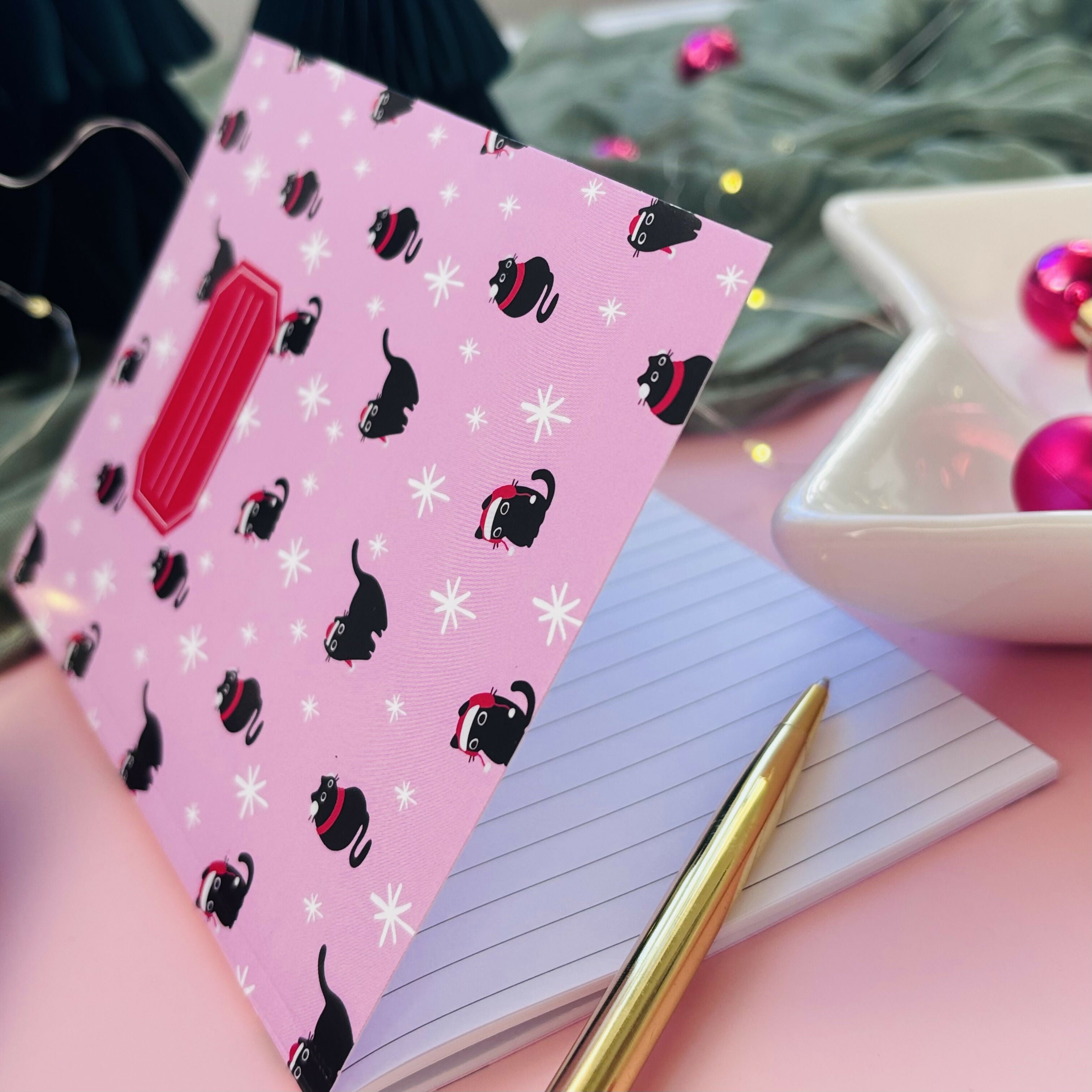 Purrfect Christmas A6 Notebook (Lined)