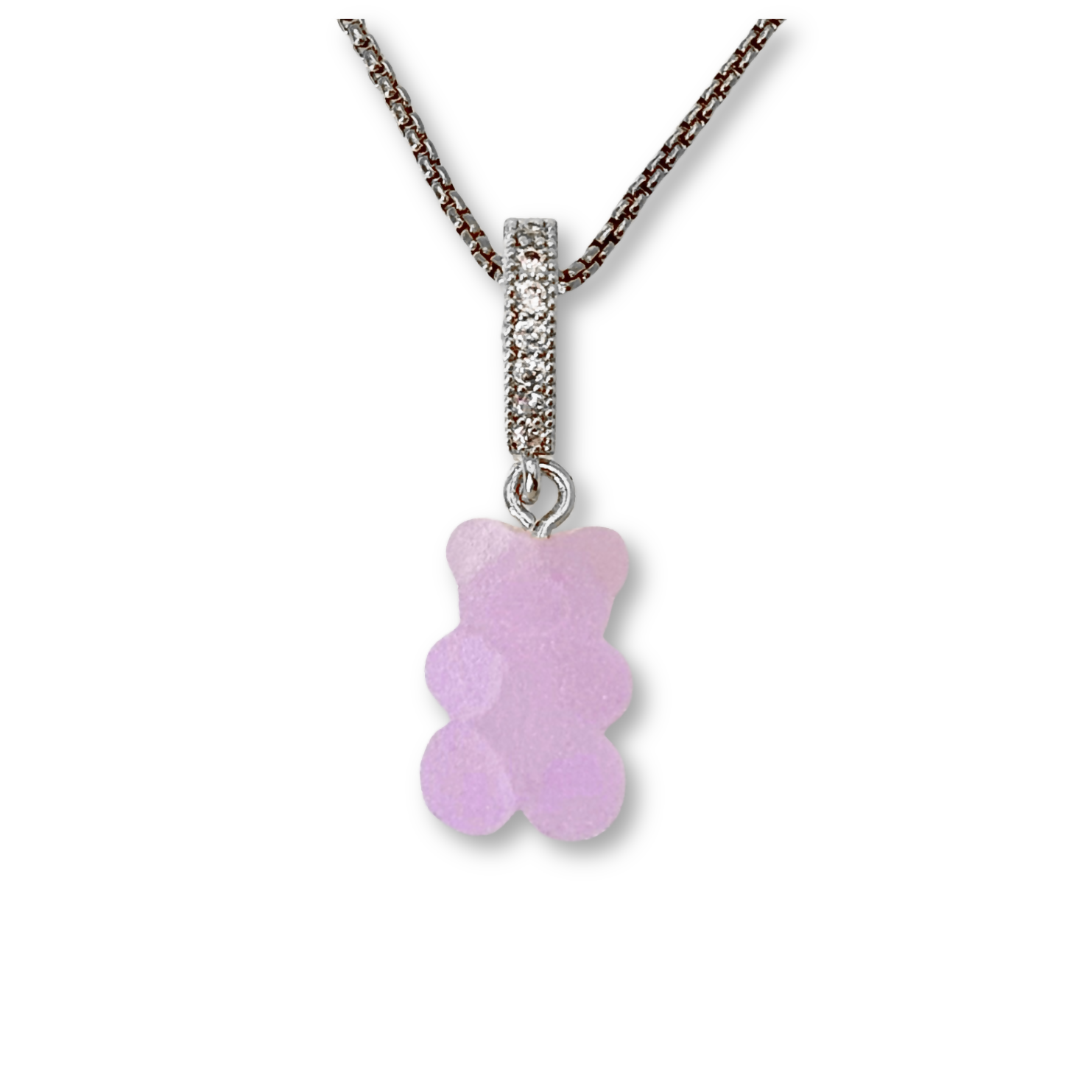 Sugar Coated Gummy Bear Pendant in Lavender