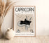 Capricorn Star Sign Cat Print