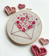 DIY embroidery kit for beginners - Sending love
