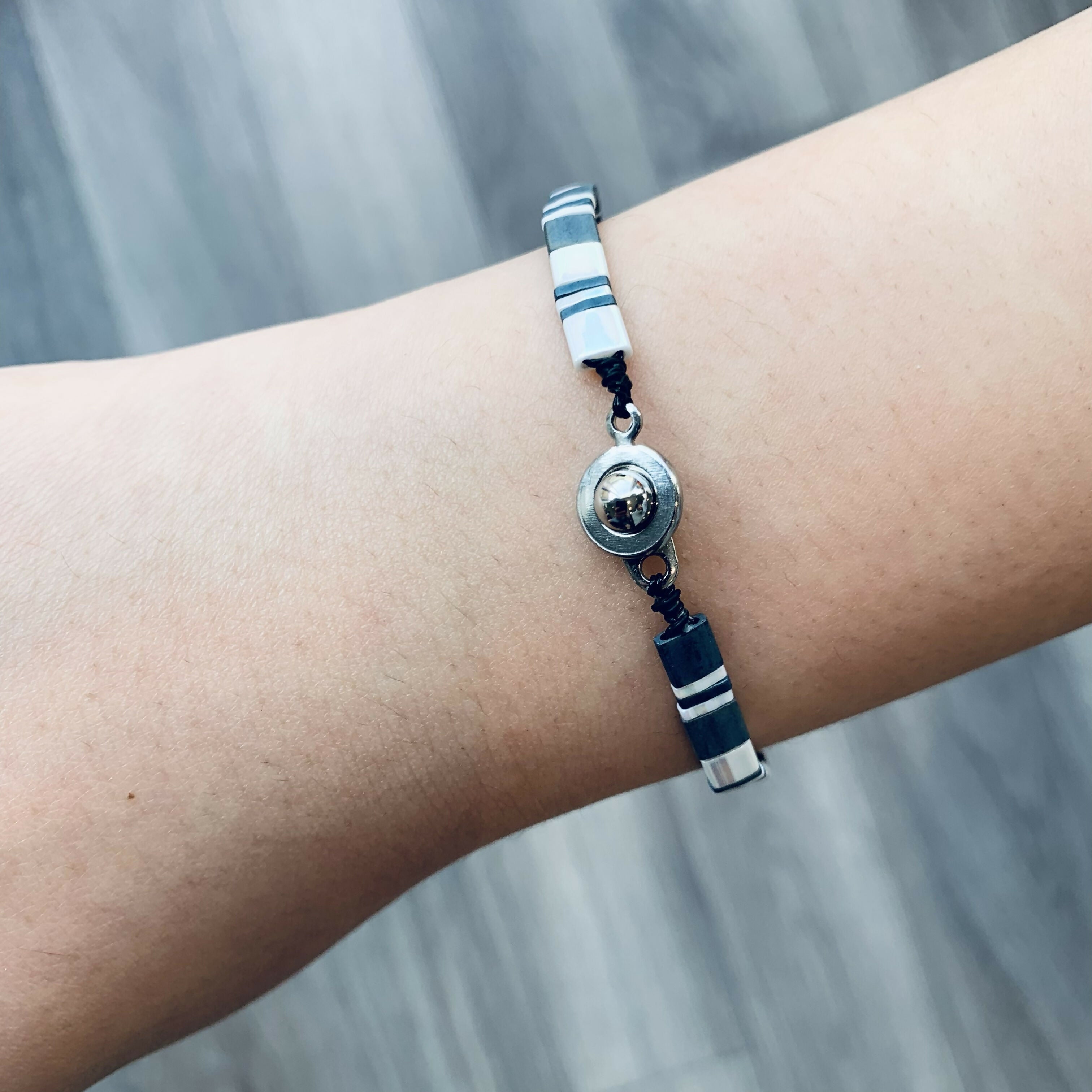 Japanese Tila Glass Bead Bracelet