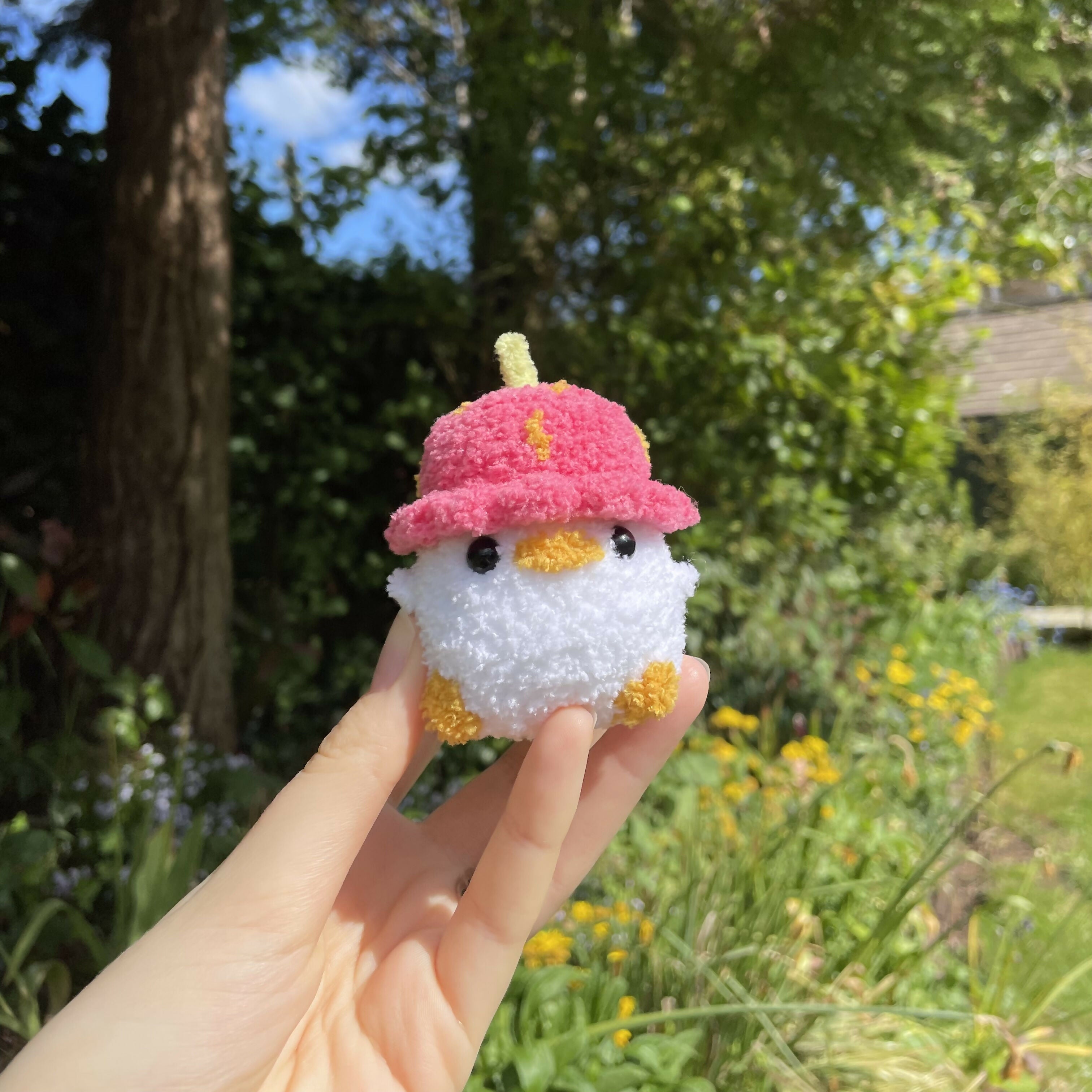 Fluffy Crochet Fruit Ducks
