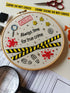 Preprinted Embroidery Pattern For Beginners - Always Time For True Crime