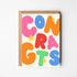 COLOURFUL CONGRATULATIONS GREETINGS CARD
