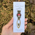 Bronze Owl Hand Embroidered Mushroom Bookmark
