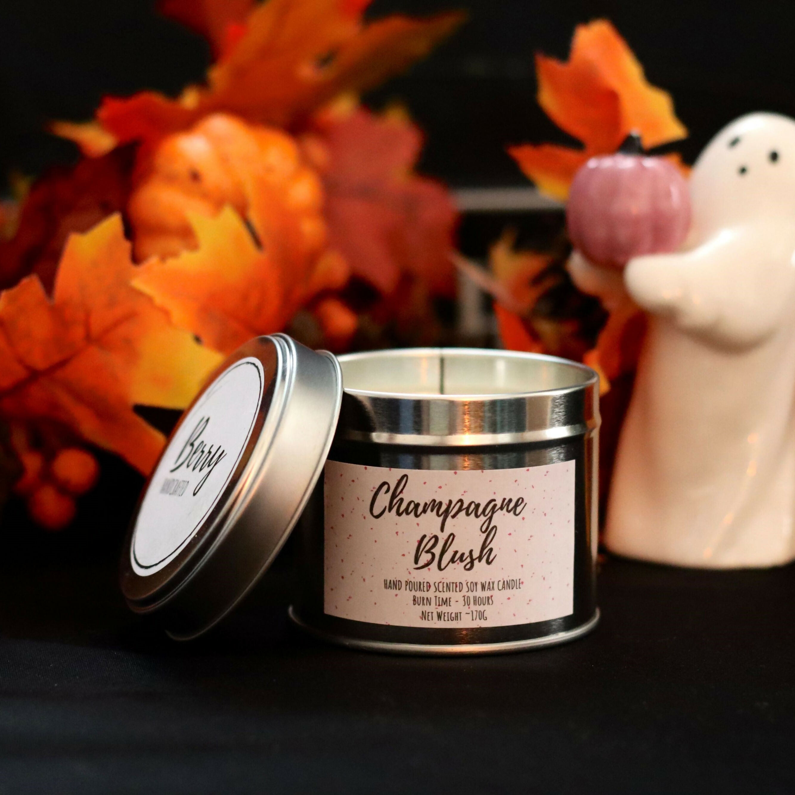 Hand Poured Soy Wax Candle - Champagne Blush