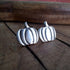 Handmade Silver Pumpkin Earring Studs