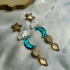 Dreamy, Celestial, Sun, Moon And Star Dangly Statement Earrings