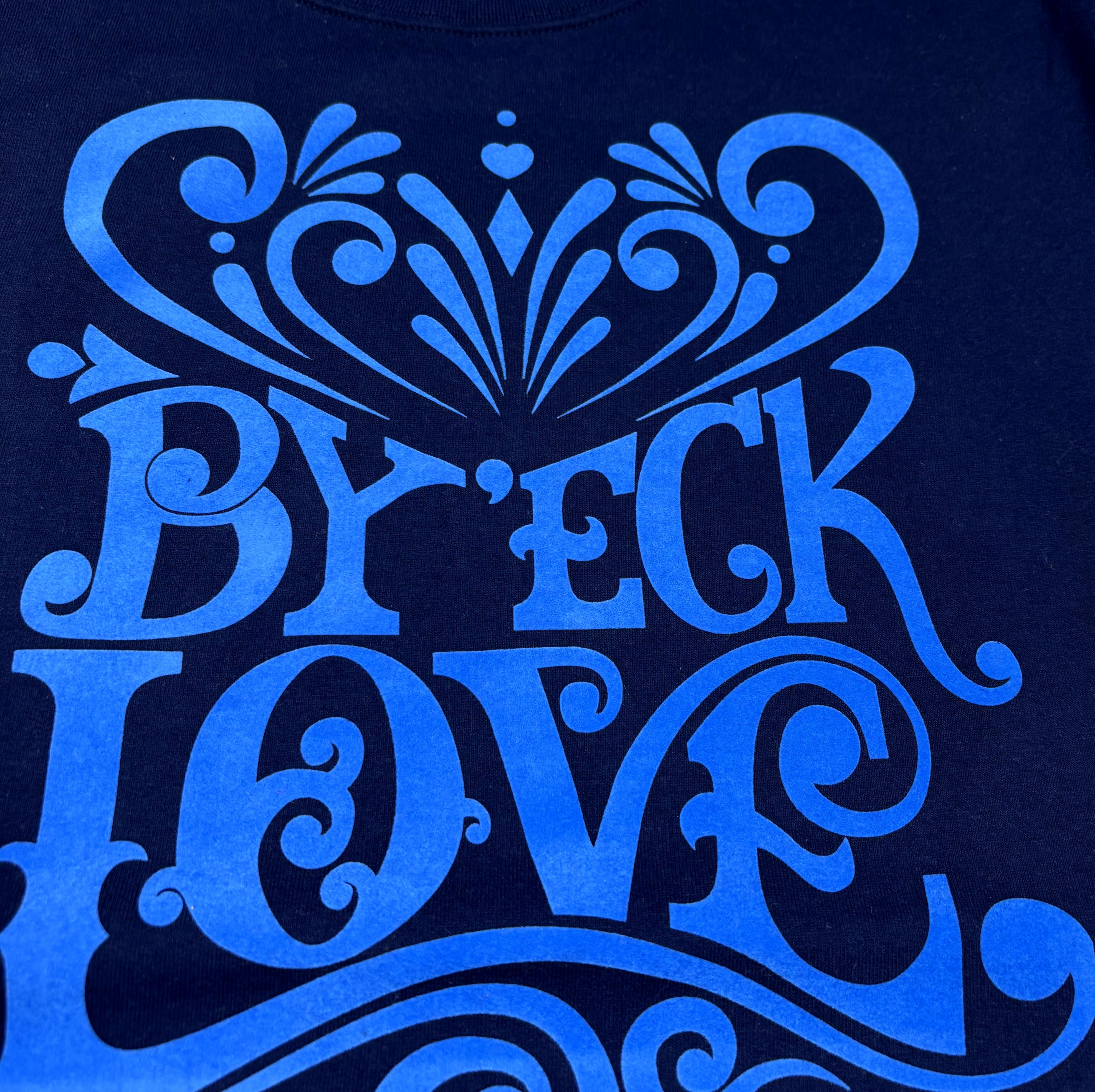 By 'Eck Love Navy Blue Cotton Unisex T-Shirt