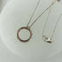 Sterling Silver And Copper Circles Balance Necklace