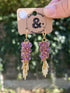Glass Wisteria Drop Hoop Earrings