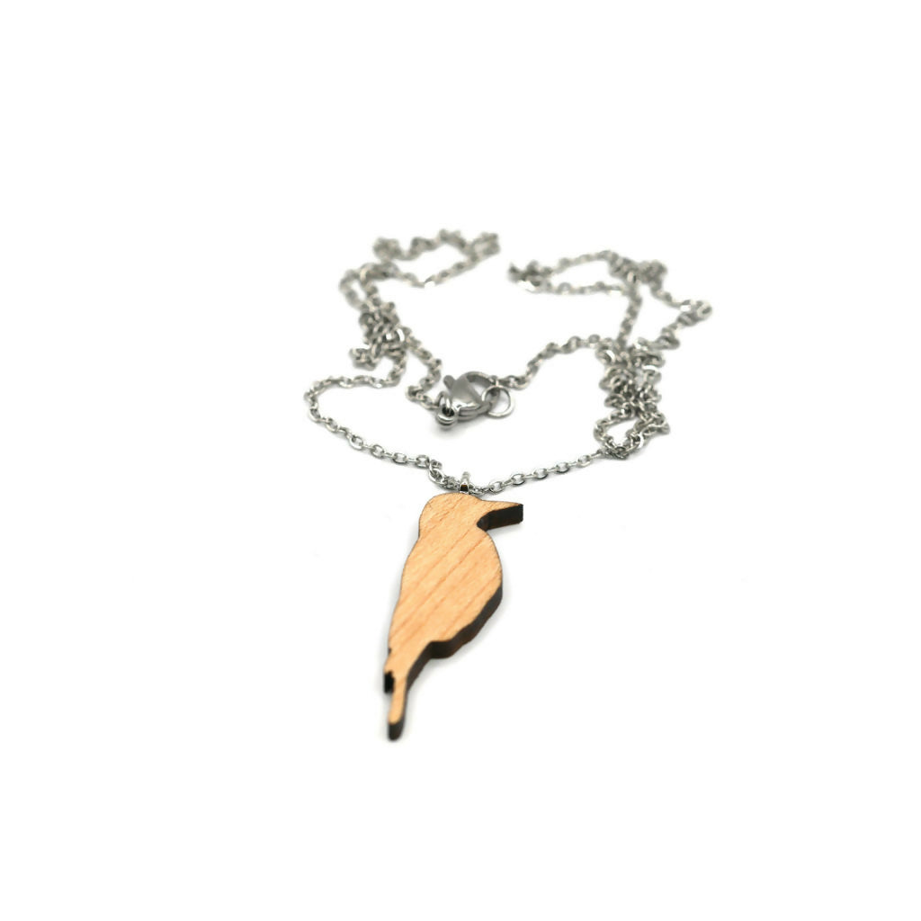 Green Woodpeckers Necklace and Stud Earrings Set