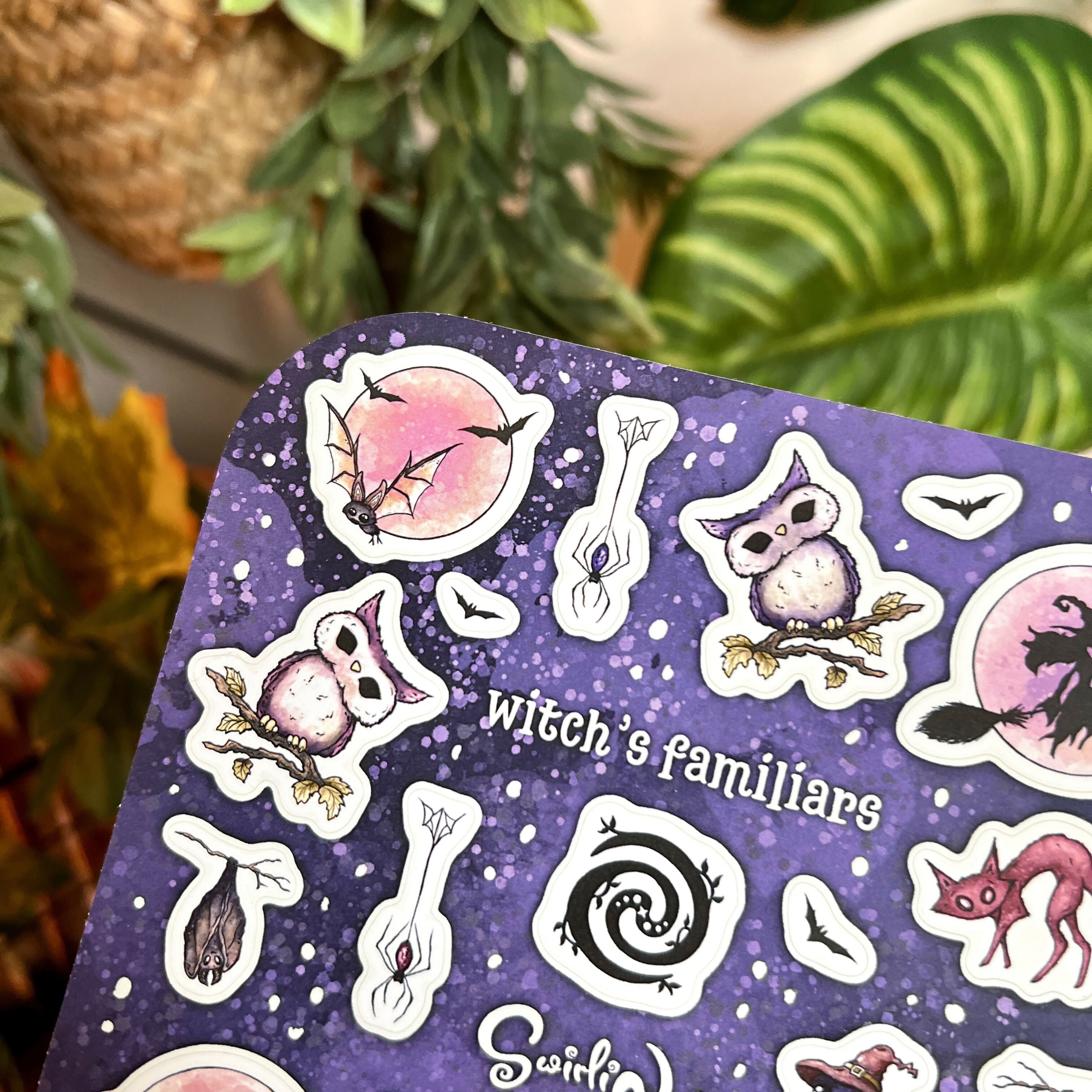 Witch's Familiars Purple Sticker Sheet