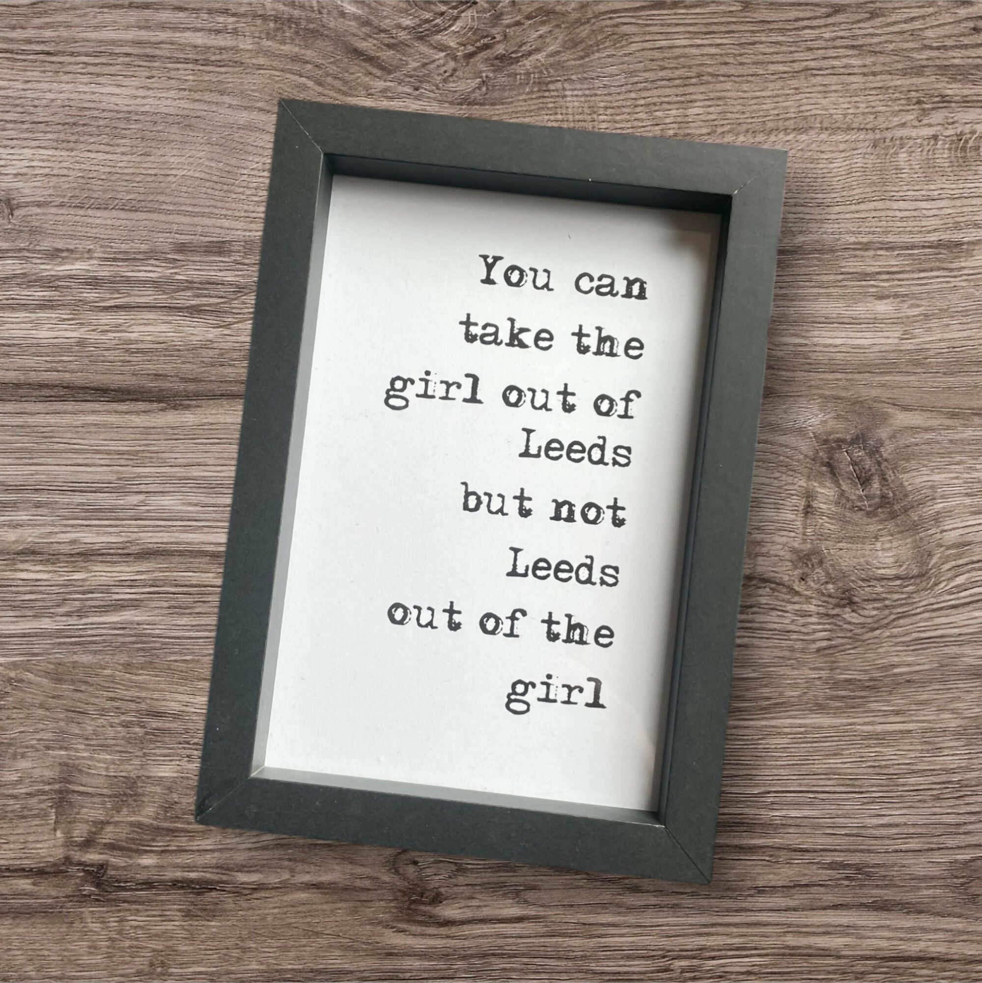 Framed A6 Leeds Girl Plain