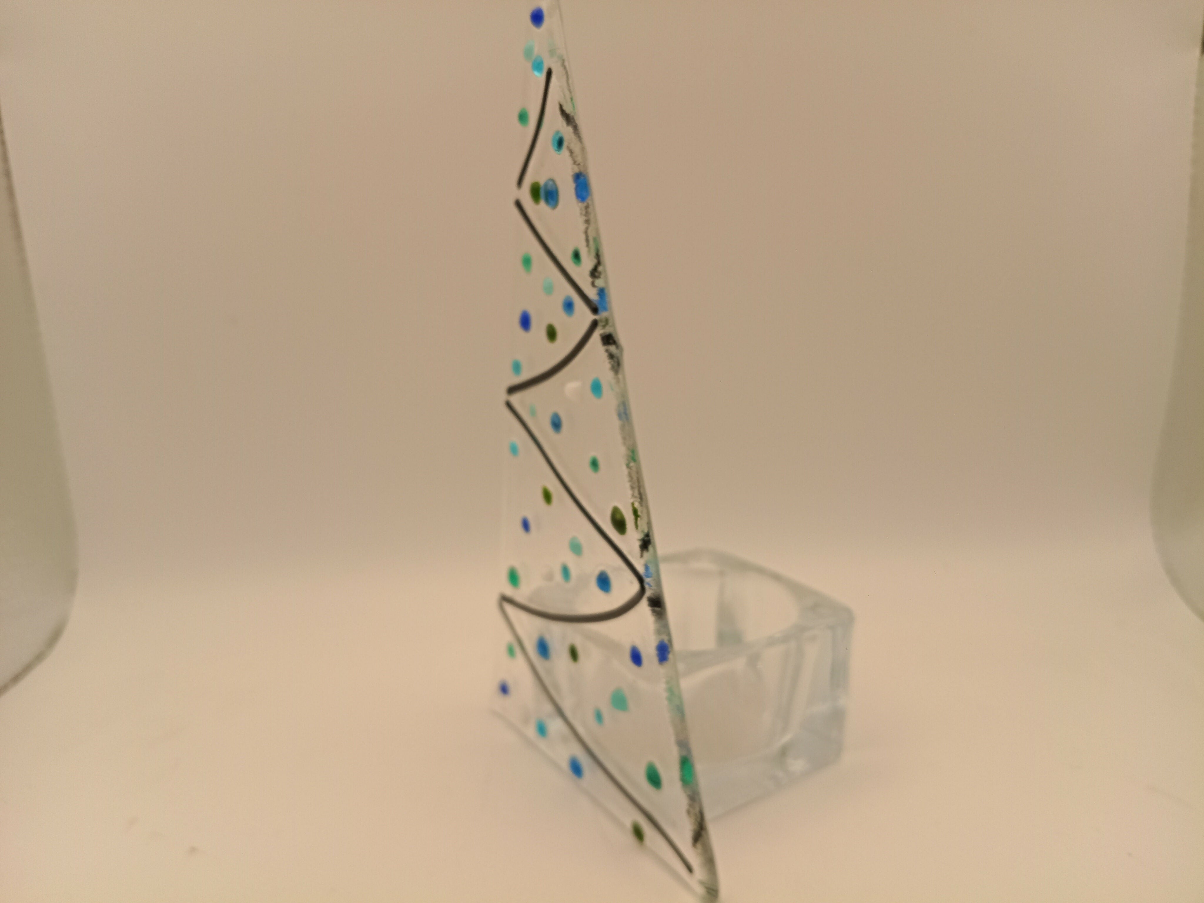 Fused Glass Christmas Tree Tealight