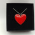 Scarlet Red Enamel Heart Pendant
