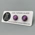 Crackle Dichroic Fused Glass Sterling Silver Stud Earrings - Handmade by Jade Tapson Glass.