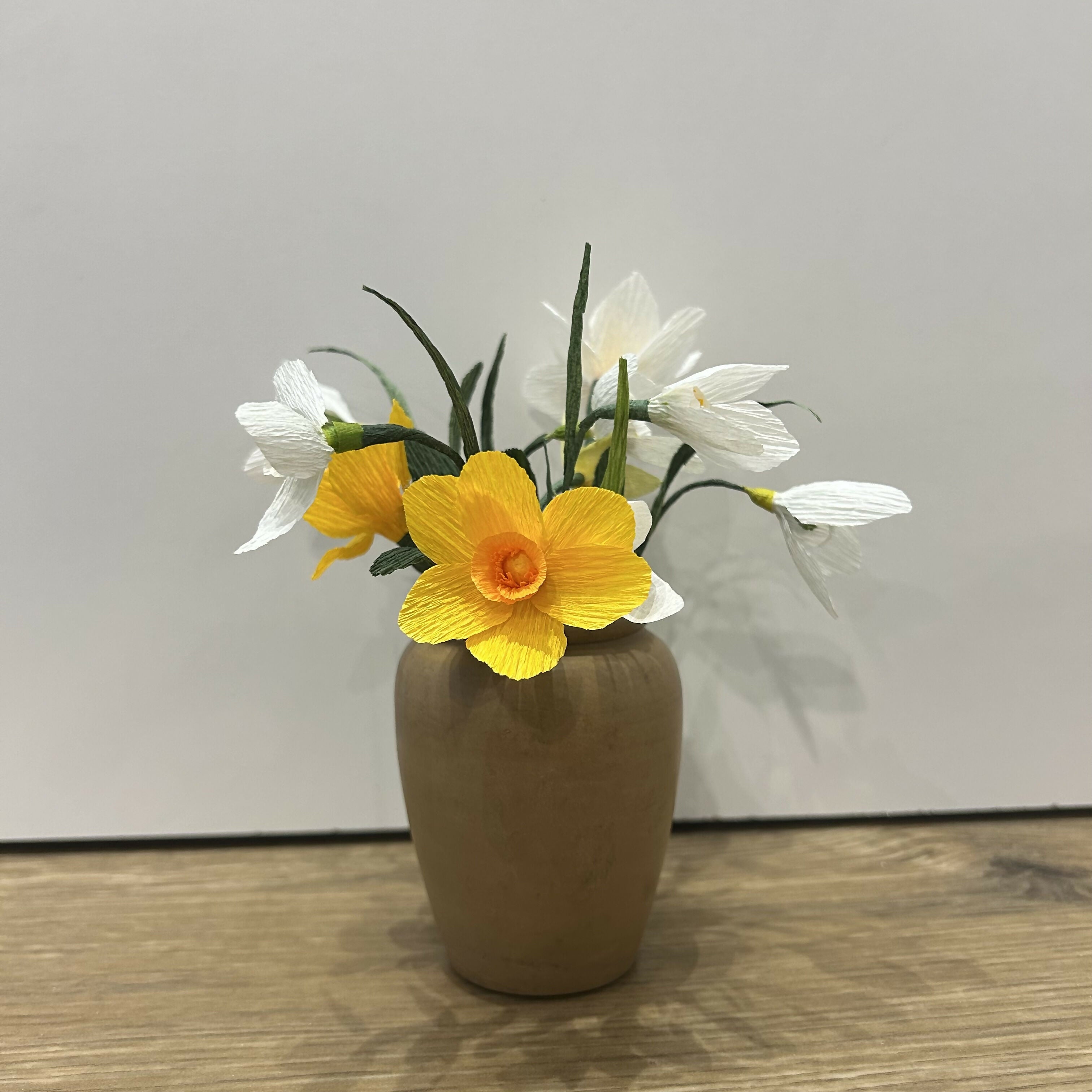 Edwardian Cream Pot - Handmade Paper Flower Posy