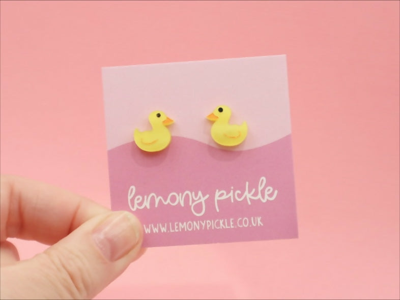 Yellow Duck Studs