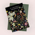 Wonderful Grandma Black Pressed Flower Print Card