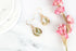 Real Christmas Tree Dangle Earrings Gold Plated