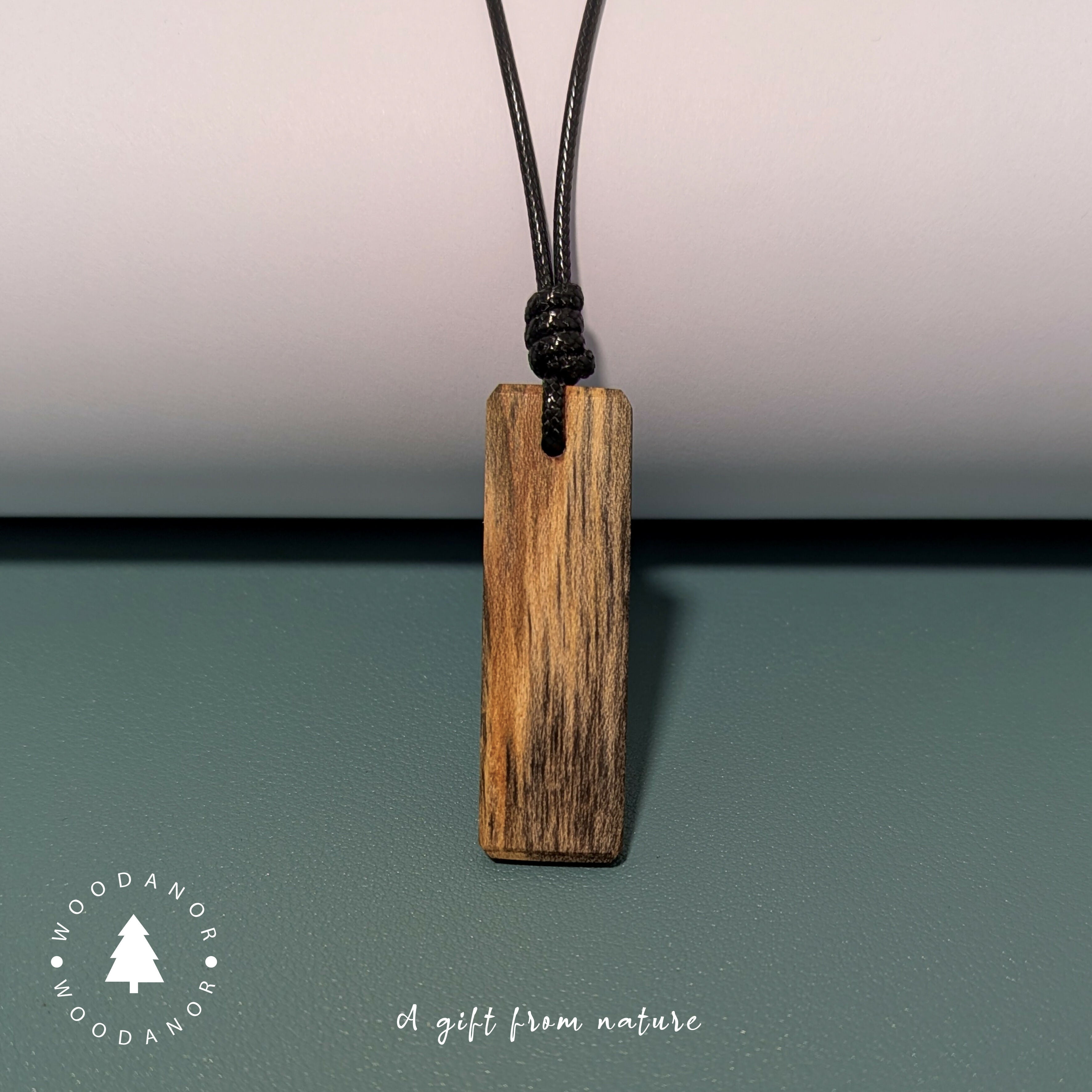 Natural Grain Wood Pendant