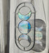 Iridescent & Clear Corded Moon-Phase Stained Glass Panel