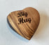 Engraved Solid Olive Wood Hearts