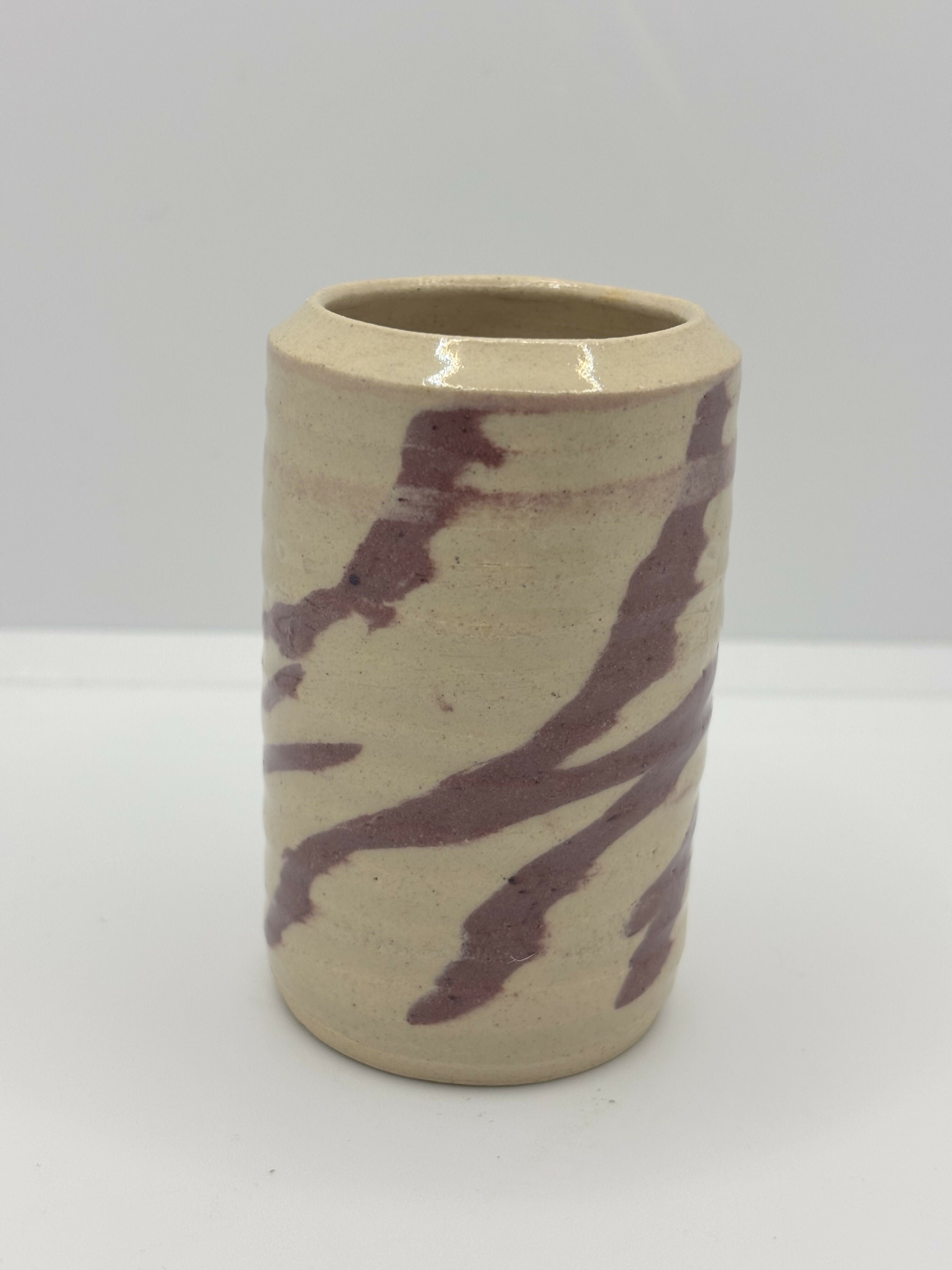 Raspberry Ripple Bud Vase