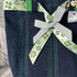 Unique Handcrafted Cute Denim Tote Bag Handbag Made From Upcycled Jeans With Flower Decoration