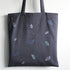 Grey Winter Leaves Tote