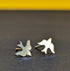 'Love Bird' Sterling Silver Tiny Bird Stud Earring