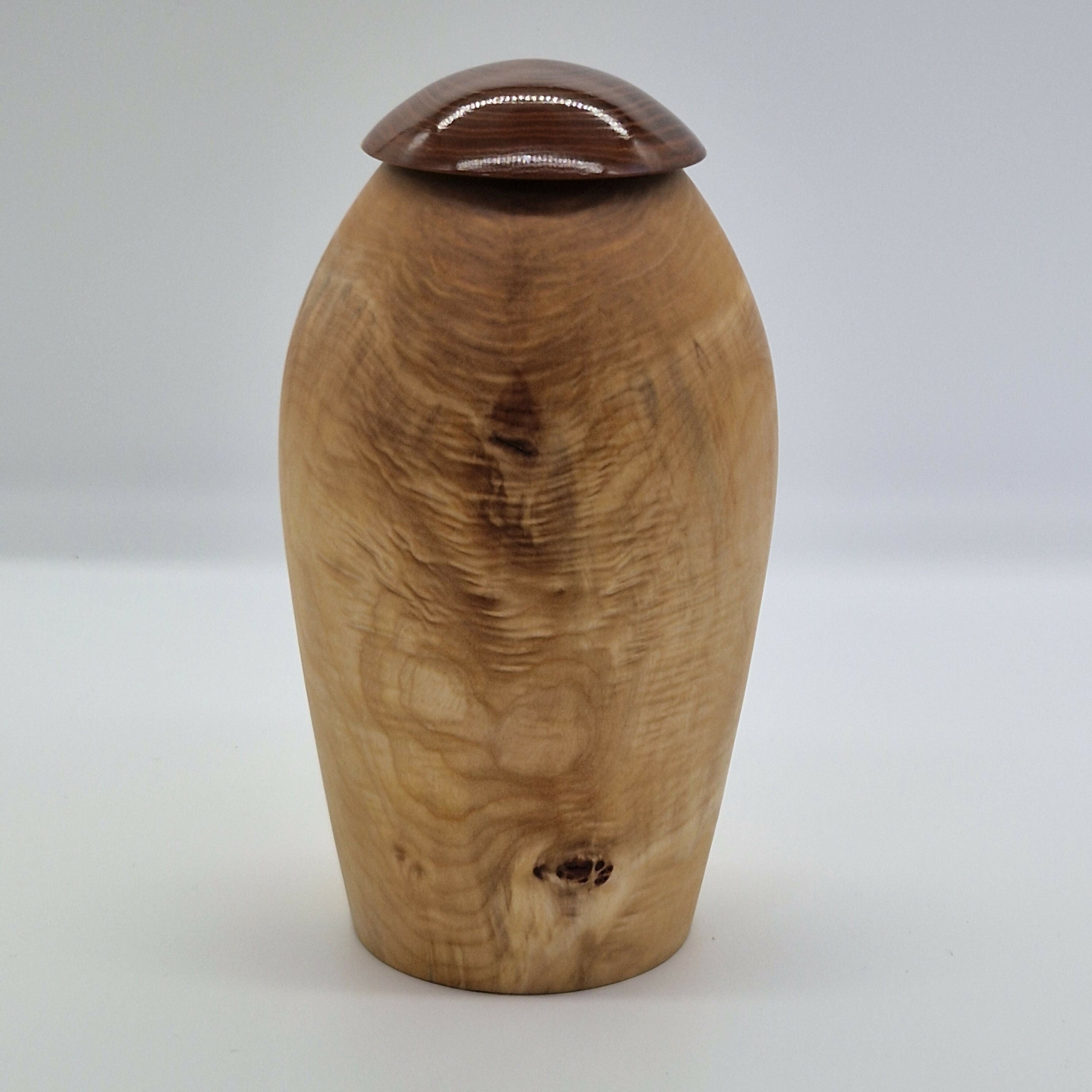 Hand Turned Hollow Form made from Cypress and Laburnum Wood