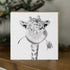 Giraffe with Flower Greeting Card – Cute Animal Art – Blank Inside