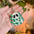 Leafy Ghost Wooden Keyring